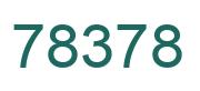 Number 78378 green image