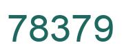 Number 78379 green image