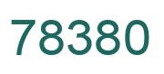 Number 78380 green image