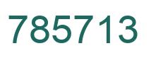 Number 785713 green image
