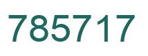 Number 785717 green image