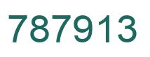 Number 787913 green image