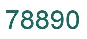 Number 78890 green image