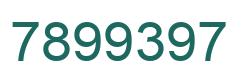 Número 7899397 imagen verde