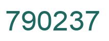Number 790237 green image
