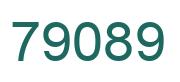 Number 79089 green image