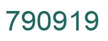 Number 790919 green image