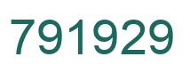 Número 791929 imagen verde