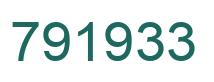 Number 791933 green image