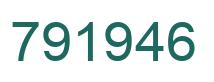 Number 791946 green image