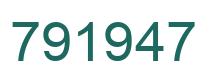 Number 791947 green image