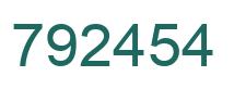 Number 792454 green image