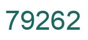 Número 79262 imagen verde