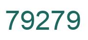 Number 79279 green image