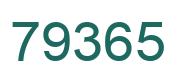 Number 79365 green image