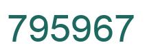 Number 795967 green image