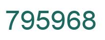 Number 795968 green image