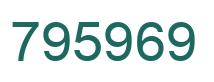 Number 795969 green image