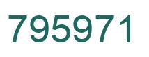 Number 795971 green image
