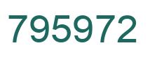 Number 795972 green image