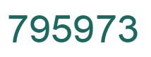 Number 795973 green image