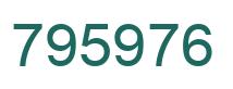 Number 795976 green image