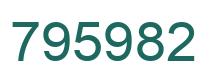 Number 795982 green image