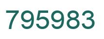 Number 795983 green image
