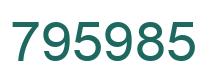 Number 795985 green image