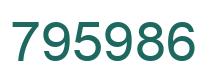 Number 795986 green image