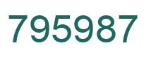 Number 795987 green image