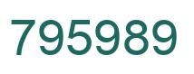 Number 795989 green image