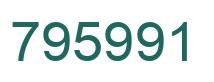 Number 795991 green image