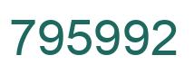 Number 795992 green image