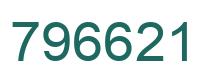 Number 796621 green image