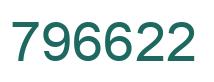 Number 796622 green image