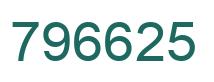 Number 796625 green image