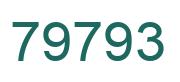 Number 79793 green image