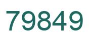 Number 79849 green image