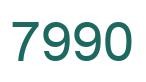 Número 7990 imagen verde