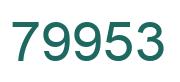Número 79953 imagen verde