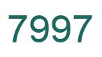 Número 7997 imagen verde