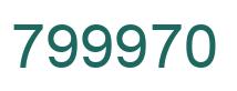 Number 799970 green image