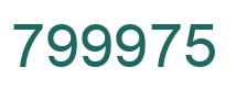 Number 799975 green image