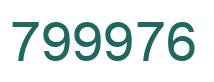 Number 799976 green image