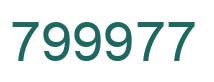 Number 799977 green image