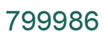 Number 799986 green image