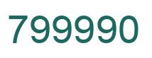 Number 799990 green image