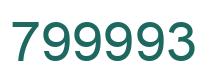Number 799993 green image