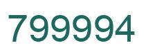 Number 799994 green image